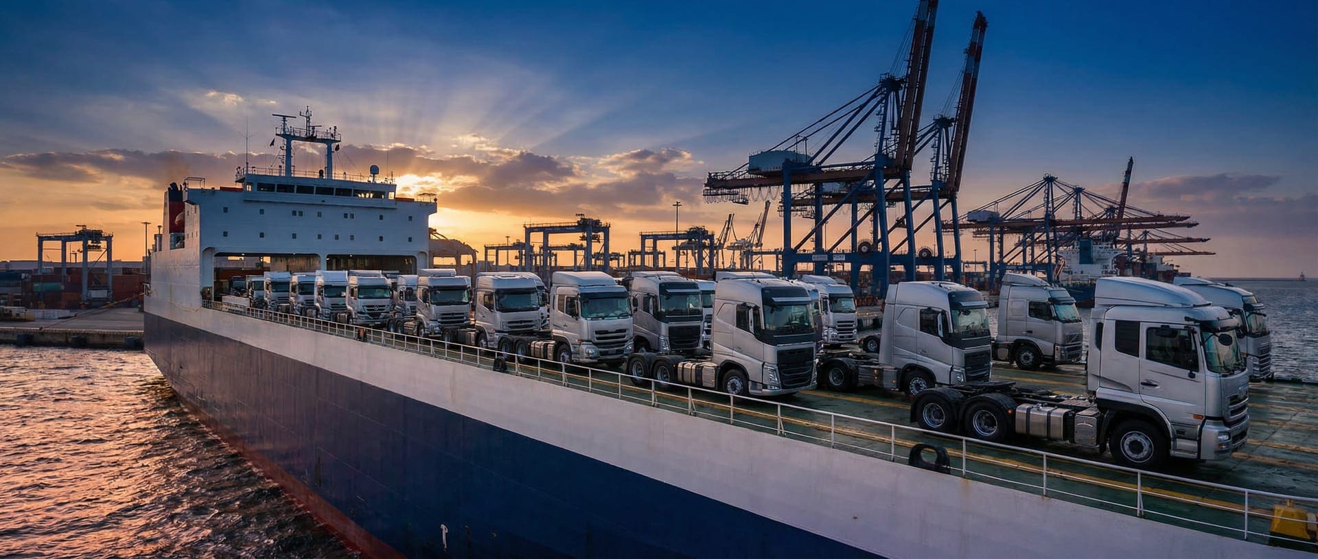 Commercial Trucks shipping and transport