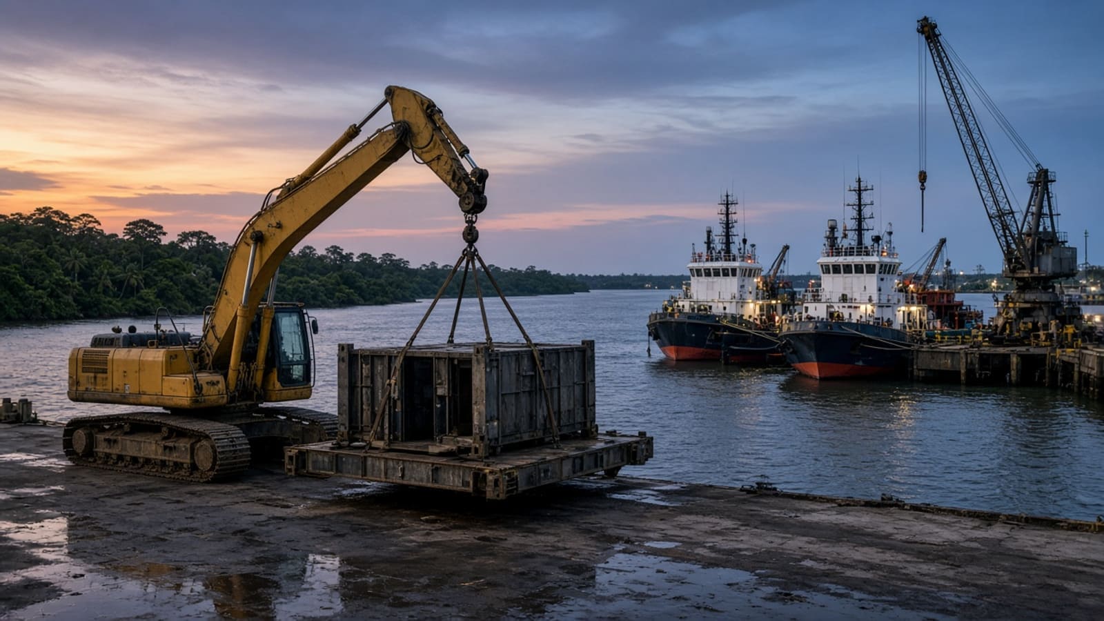 Envío de maquinaria pesada y camiones de Estados Unidos a Guyana (2026)