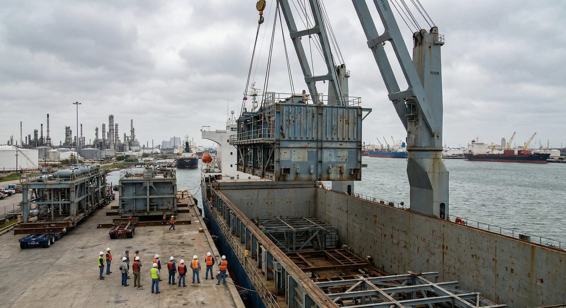 Project plan: oilfield modules, Houston to Nigeria