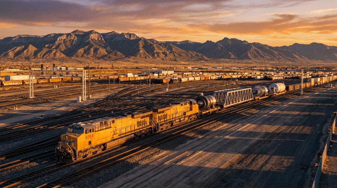 Shipping machinery by rail to U.S. ports