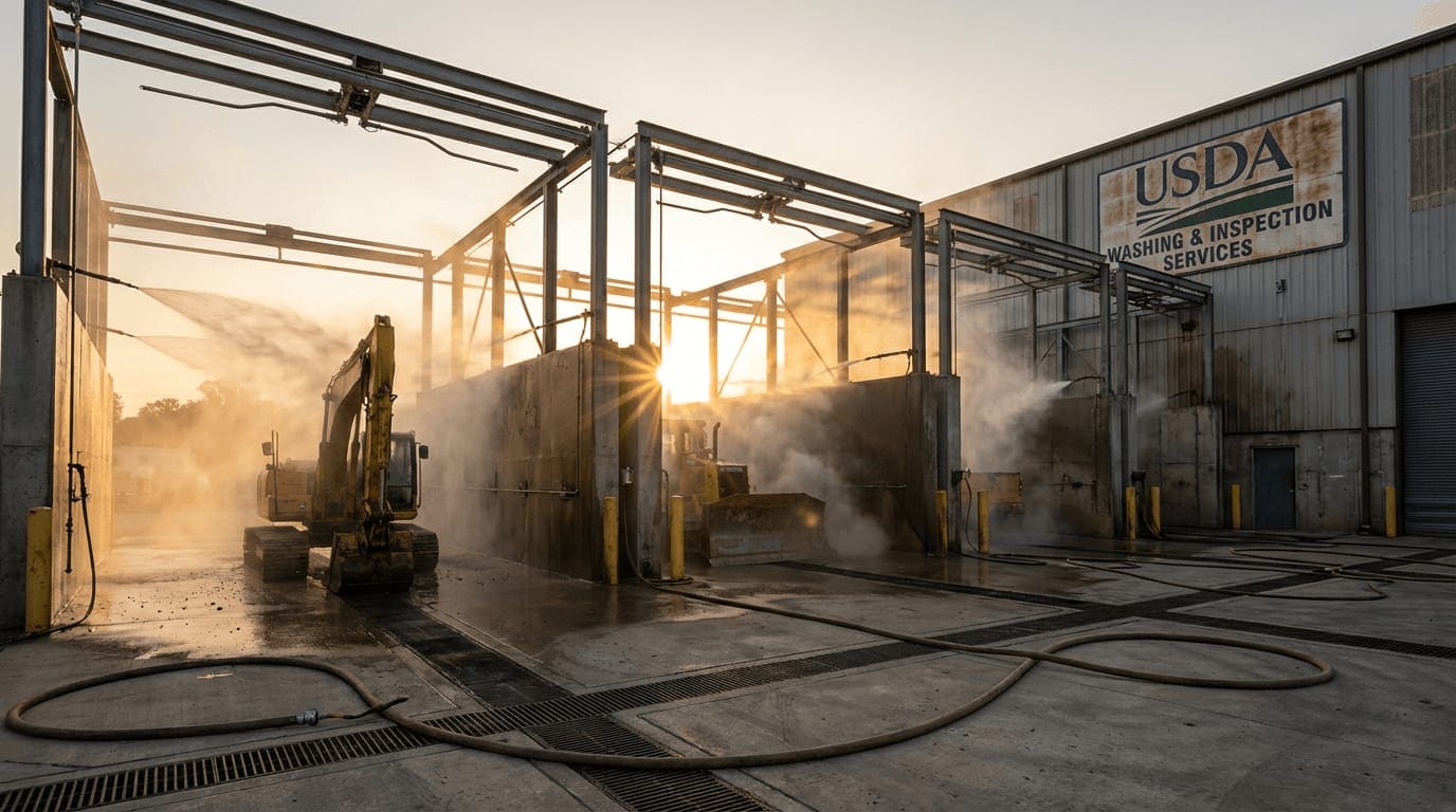 Washing used machinery for export