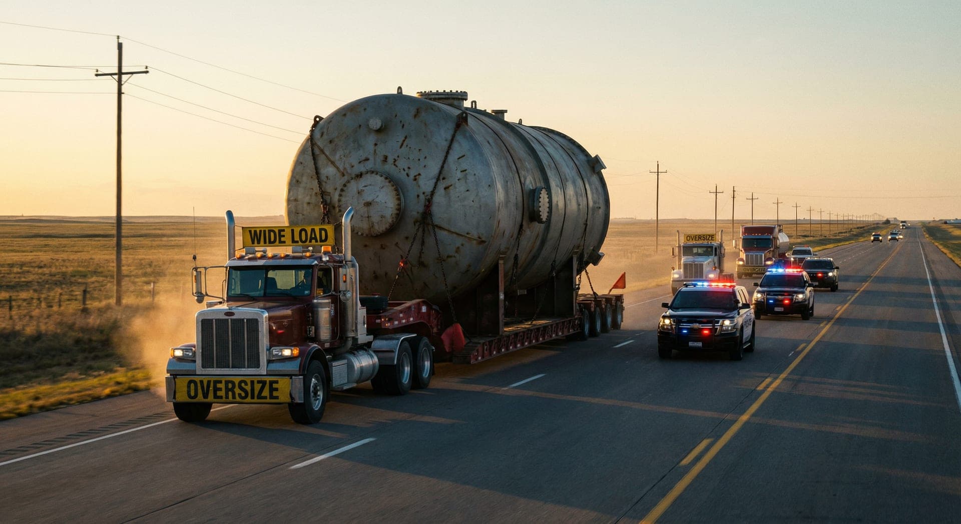 Moving machinery to U.S. ports by truck, rail and barge