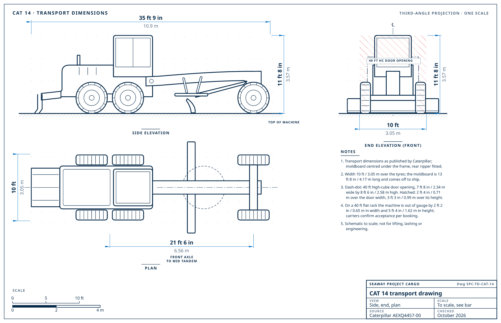 CAT 14 transport drawing