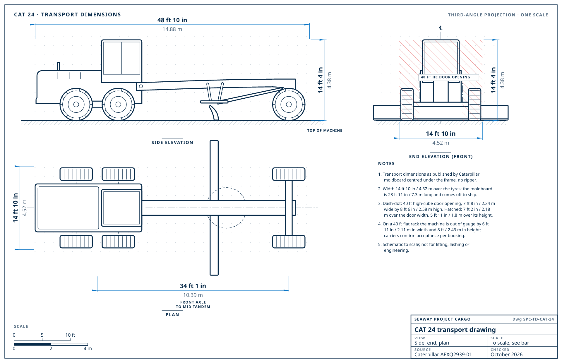 CAT 24 transport drawing