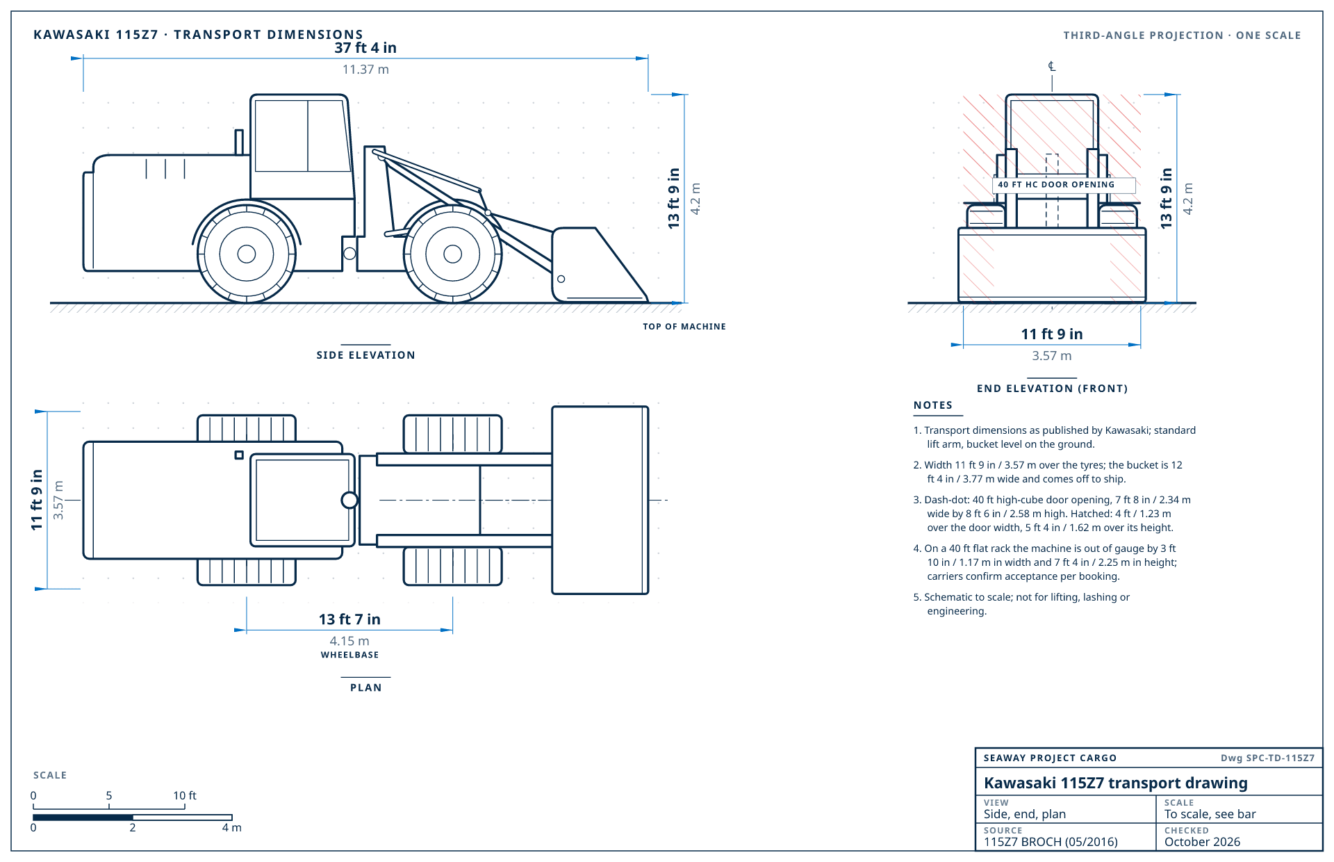 Kawasaki 115Z7 transport drawing