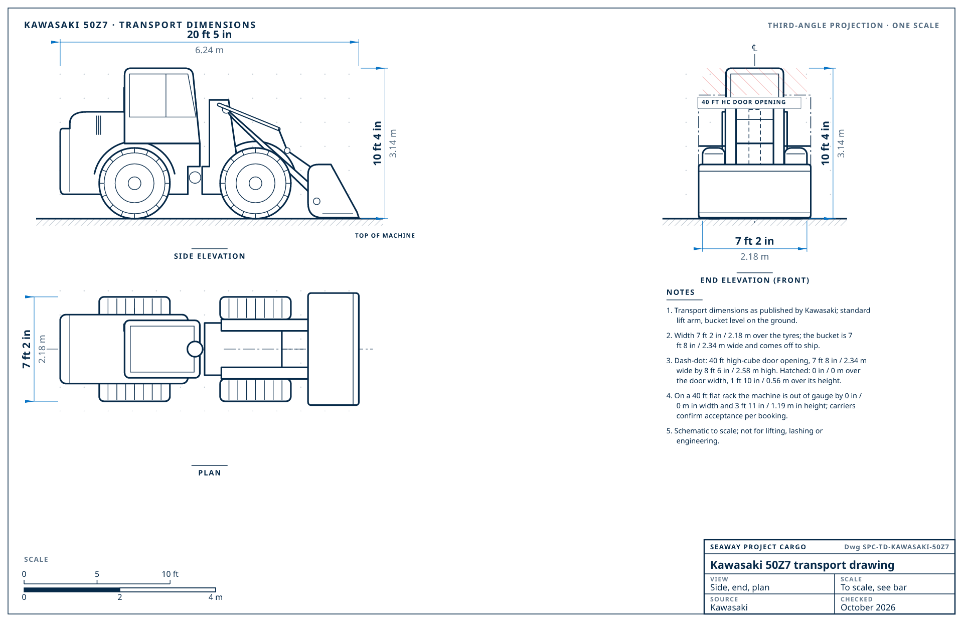 Kawasaki 50Z7 transport drawing