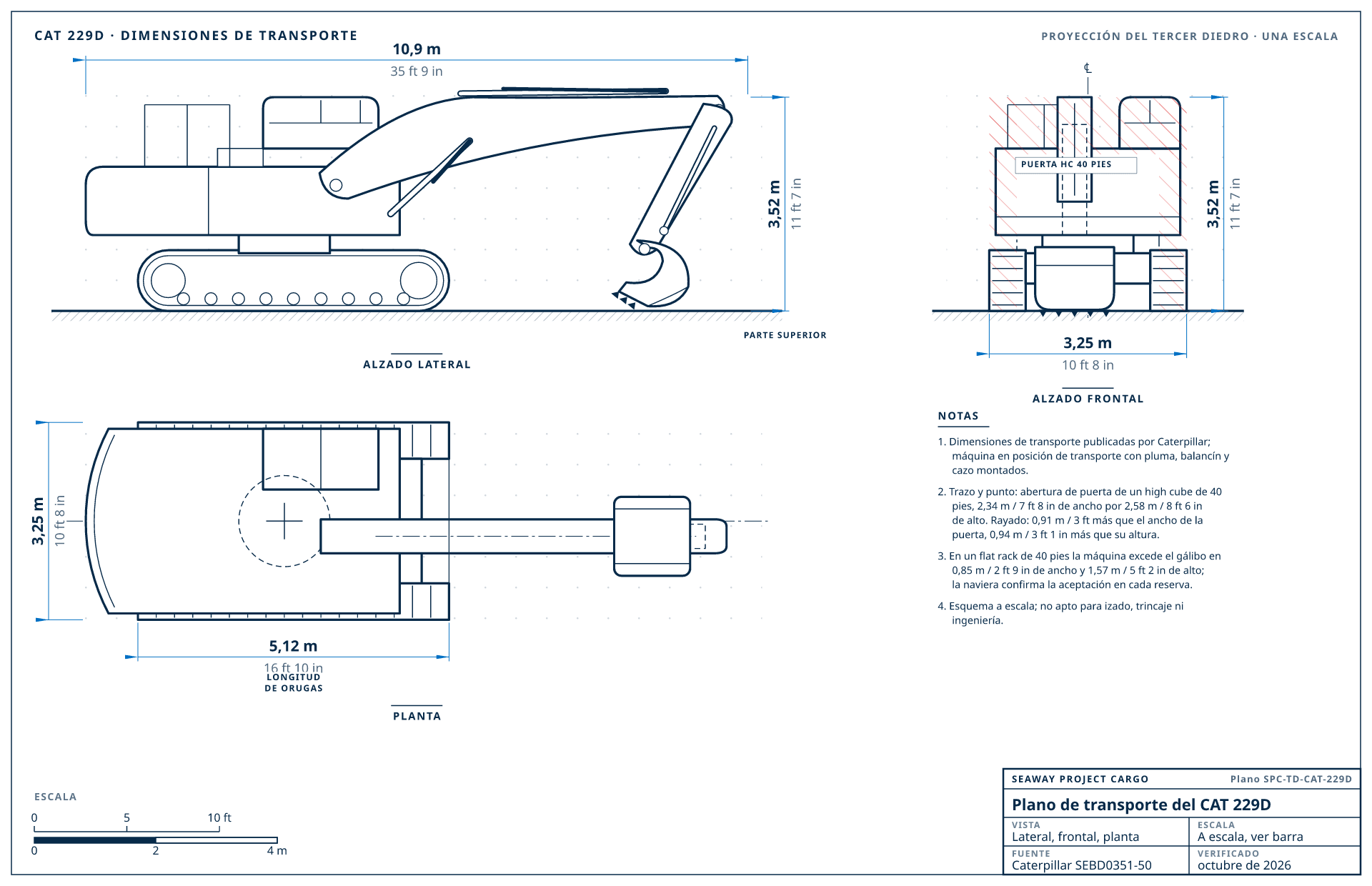 Plano de transporte del CAT 229D