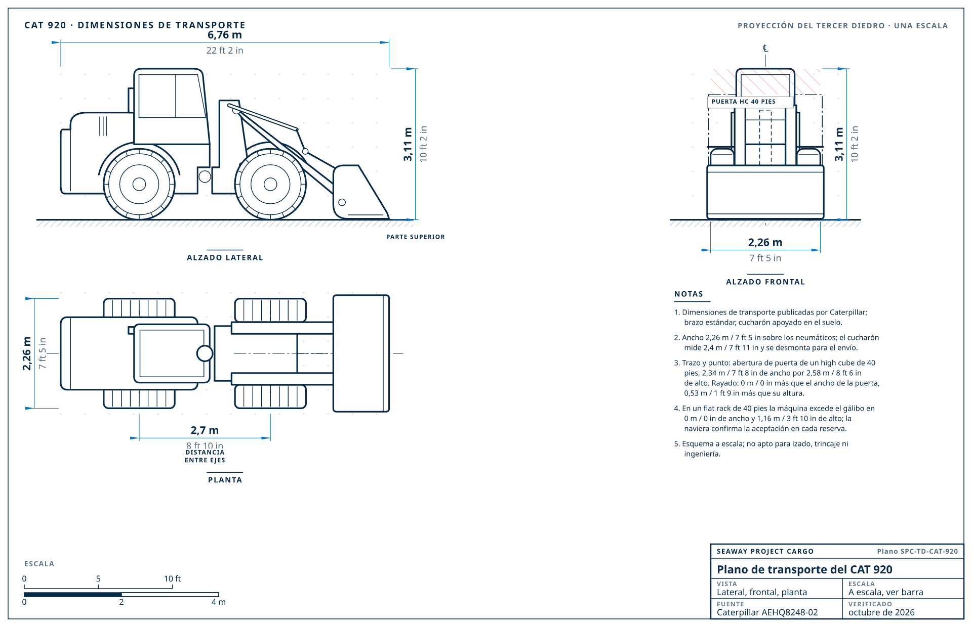 Plano de transporte del CAT 920